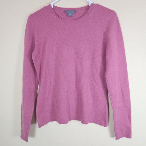 Ann Taylor  Cashmere Sweater Womens Size S Classiccore‎ Cozycore Preppy pink - Picture 1 of 5